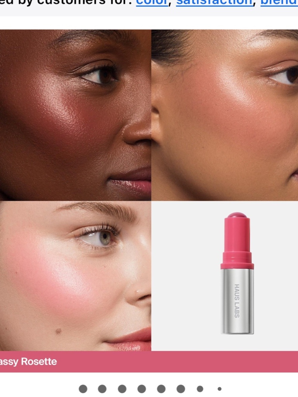 Glassy Rosette Haus labs longwear hydrating glassy blush bomb